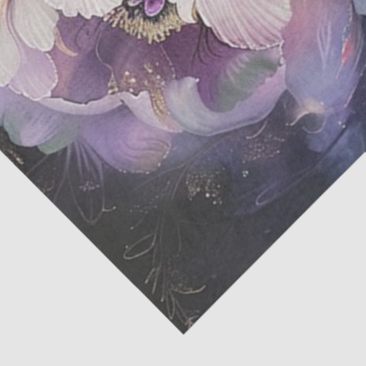 Decoupage Levendige Roze Paarse pioenenenbloemen Tissuepapier (Detail)