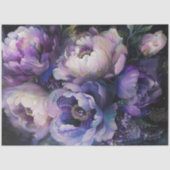 Decoupage Levendige Roze Paarse pioenenenbloemen Tissuepapier (Voorkant)