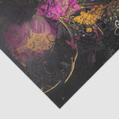 Decoupage Levendige Vrouw Ingewikkelde Bloemen Des Tissuepapier (Detail)