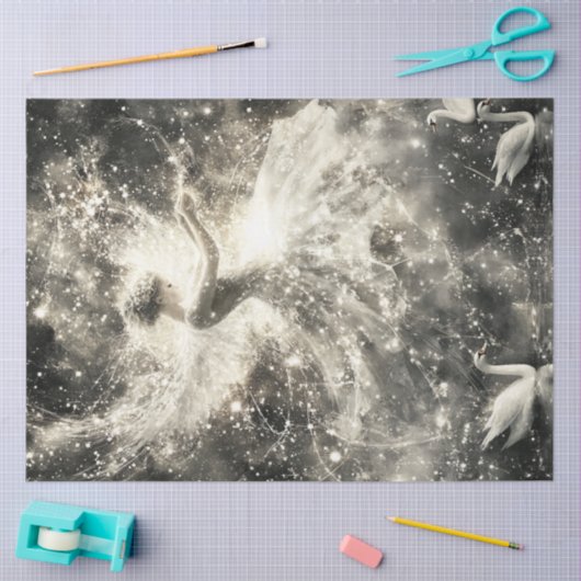 Decoupage lichtgevende ballerina dansen magisch tissuepapier (Craft)