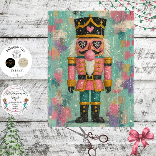 Decoupage Liefje Notenkraker Bubblegum Blush Tissuepapier