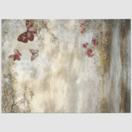 Decoupage Linker Side Story Book Design Landschap Tissuepapier
