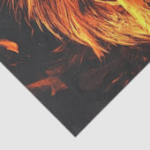 Decoupage Lion Burning Cross Majestic Guardian Tissuepapier (Detail)