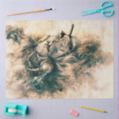 Decoupage  Lion Cigar Hoofdtelefoon Abstract Tissuepapier (Craft)