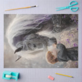 Decoupage Little Boy Majestic Horse Tissuepapier (Craft)