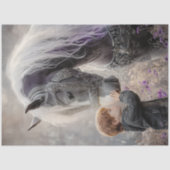 Decoupage Little Boy Majestic Horse Tissuepapier (Voorkant)
