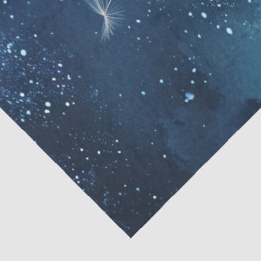 Decoupage Little Girl Field Paardebloemen & Maan Tissuepapier (Detail)