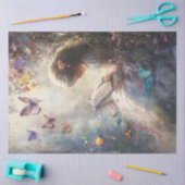 Decoupage Little Girl Kleur Vlinders grillig Tissuepapier (Craft)