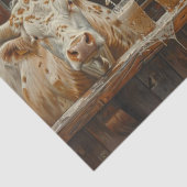 Decoupage Longhorn Koeien Bar Drink Milkshakes Tissuepapier (Detail)