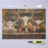 Decoupage Longhorn Koeien Bar Drink Milkshakes Tissuepapier (Craft)
