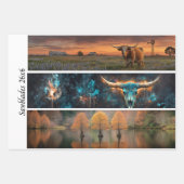 Decoupage Longhorn Wester Papers Sawblades Inpakpapier Vel (Voorkant 3)