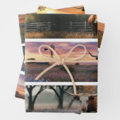 Decoupage Longhorn Wester Papers Sawblades Inpakpapier Vel (In situ)