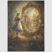 Decoupage Looking Glass Wonderland Storybook  Tissuepapier (Voorkant)