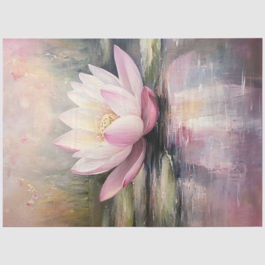 Decoupage Lotus Floating Water Boeddha Bloesems Tissuepapier (Voorkant)