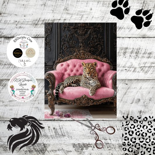 Decoupage Luxe  Luipaard Loungen Tissuepapier