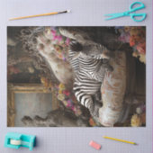 Decoupage Luxe Zebra Vintage fauteuil Tissuepapier (Craft)