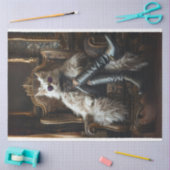 Decoupage Luxueuze geklede kat Tissuepapier (Craft)