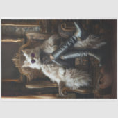 Decoupage Luxueuze geklede kat Tissuepapier (Voorkant)