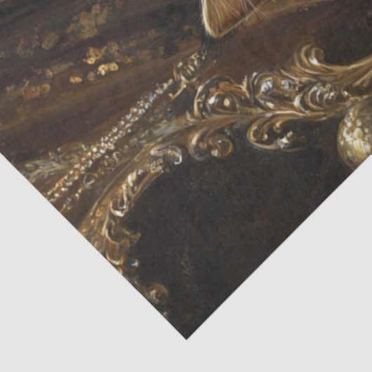 Decoupage Luxueuze Tabby & Witte Katten Tissuepapier (Detail)