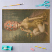 Decoupage Macaron Marie Antoinette Rococo Vrouw  Tissuepapier (Craft)