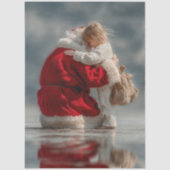 Decoupage Magical Santa Hugging Child Christmas  Tissuepapier (Voorkant)