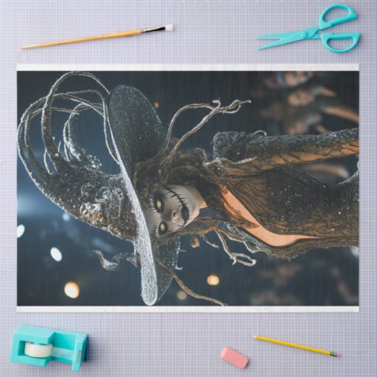 Decoupage Magisch Zwart  Heksenkostuum Tissuepapier (Craft)