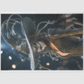 Decoupage Magisch Zwart  Heksenkostuum Tissuepapier (Voorkant)