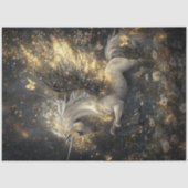 Decoupage Magische Eenhoorn Gouden Sparkle Celesti Tissuepapier (Voorkant)