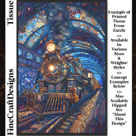 Decoupage Magische Steampunk Trein Namelijk Mozaïe Tissuepapier