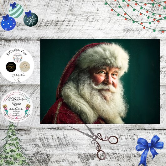 Decoupage Magische Traditie Kerstman Tissuepapier
