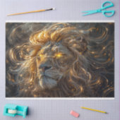 Decoupage Majestic Aura van een Leeuw Vurige Manen Tissuepapier (Craft)