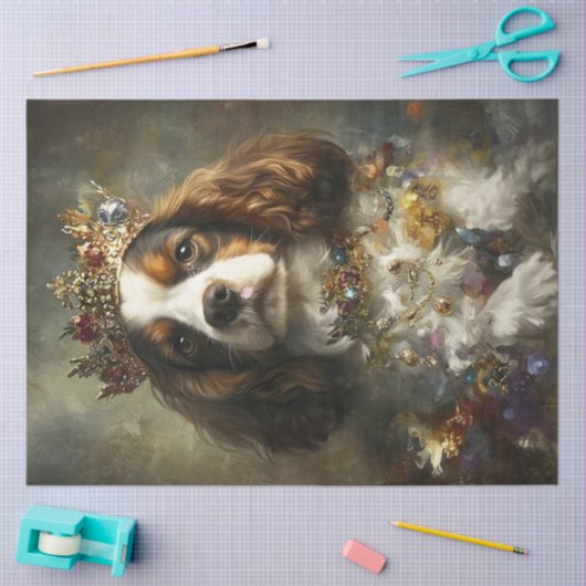 Decoupage Majestic Cavalier King Charles Spaniel Tissuepapier (Craft)