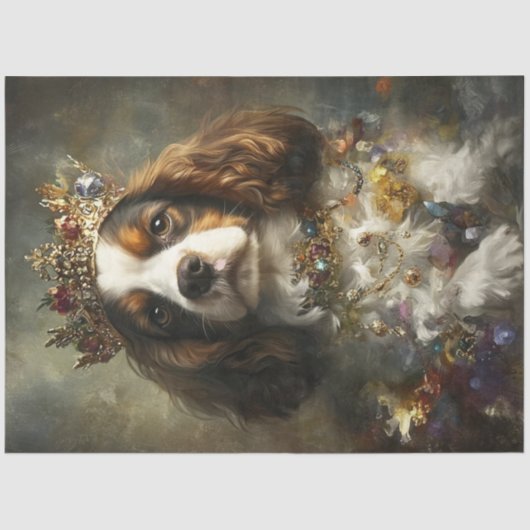 Decoupage Majestic Cavalier King Charles Spaniel Tissuepapier (Voorkant)