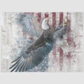 Decoupage Majestic Eagle Vlag tijdens de vlucht Tissuepapier (Voorkant)