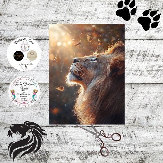 Decoupage Majestic Lion Ariah Leeuw van God Tissuepapier