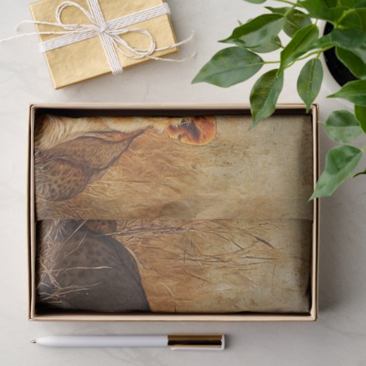 Decoupage Majestic Lion Lioness & 3 Cubs Tissuepapier (Geschenk)