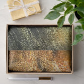 Decoupage Majestic Lion Profiel Gouden Glans Tissuepapier (Geschenk)