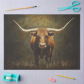 Decoupage Majestic Longhorn Bull Reddish Brown Tissuepapier (Craft)