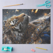 Decoupage Majestic Royal Lion in Armor Tissuepapier (Craft)