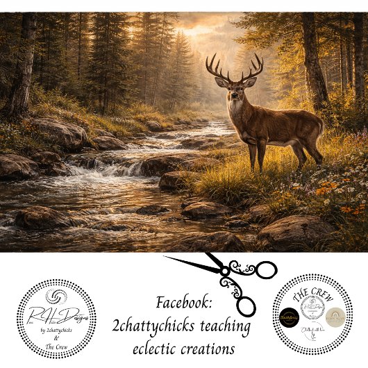 Decoupage Majestic Wildlife Deer Standing Field Tissuepapier