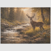 Decoupage Majestic Wildlife Deer Standing Field Tissuepapier (Voorkant)