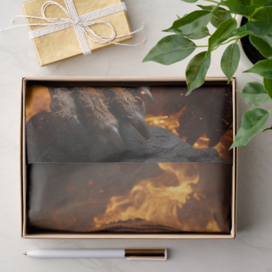 Decoupage Majestic Wildlife Tiger Fire Art Tissuepapier (Geschenk)