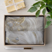 Decoupage Majestic Witte Leeuw Goud & Zilver Tissuepapier (Geschenk)