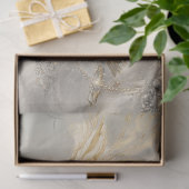 Decoupage Majestic Witte Leeuwin Ornamenten & Goud Tissuepapier (Geschenk)