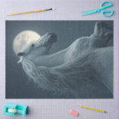 Decoupage Majestic Witte Paard Voorkant van de Maa Tissuepapier (Craft)