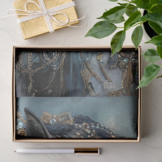 Decoupage Majestical White Mare Lady Elegance Tissuepapier (Geschenk)