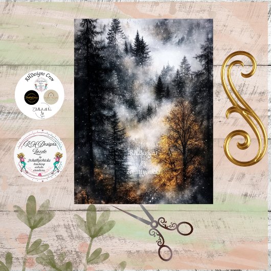 Decoupage Majestueus Iers Berglandschap Tissuepapier