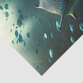 Decoupage Majestueuze Onderwater Manta Ray Ocean Tissuepapier (Detail)