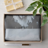 Decoupage Majestueuze Witte Bizon In Sneeuw Tissuepapier (Geschenk)