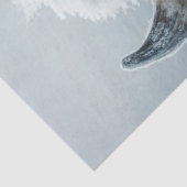 Decoupage Majestueuze Witte Bizon In Sneeuw Tissuepapier (Detail)